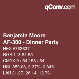 Farbcode: Benjamin Moore - AF-300 - Dinner Party | qconv.com