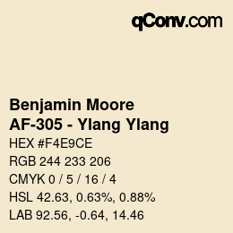 Color code: Benjamin Moore - AF-305 - Ylang Ylang | qconv.com