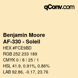 Farbcode: Benjamin Moore - AF-330 - Soleil | qconv.com