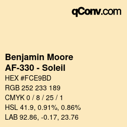 Code couleur: Benjamin Moore - AF-330 - Soleil | qconv.com