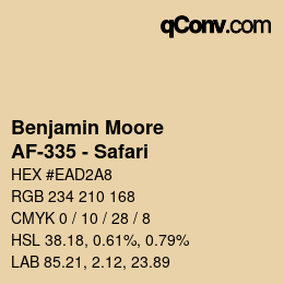 Farbcode: Benjamin Moore - AF-335 - Safari | qconv.com