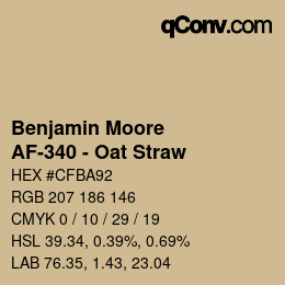 Farbcode: Benjamin Moore - AF-340 - Oat Straw | qconv.com