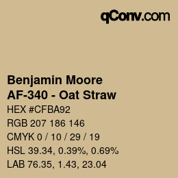 Código de color: Benjamin Moore - AF-340 - Oat Straw | qconv.com