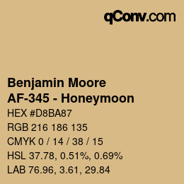 カラーコード: Benjamin Moore - AF-345 - Honeymoon | qconv.com