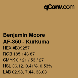 Farbcode: Benjamin Moore - AF-350 - Kurkuma | qconv.com