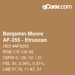 Código de color: Benjamin Moore - AF-355 - Etruscan | qconv.com