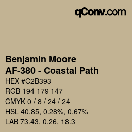 颜色代码: Benjamin Moore - AF-380 - Coastal Path | qconv.com