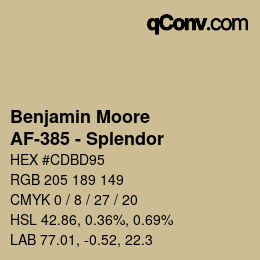 Código de color: Benjamin Moore - AF-385 - Splendor | qconv.com