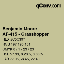 カラーコード: Benjamin Moore - AF-415 - Grasshopper | qconv.com