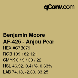 Código de color: Benjamin Moore - AF-425 - Anjou Pear | qconv.com