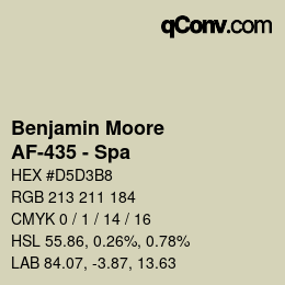 Code couleur: Benjamin Moore - AF-435 - Spa | qconv.com