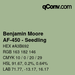 Farbcode: Benjamin Moore - AF-450 - Seedling | qconv.com