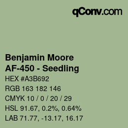 カラーコード: Benjamin Moore - AF-450 - Seedling | qconv.com