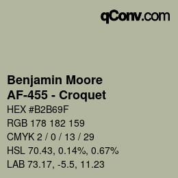 カラーコード: Benjamin Moore - AF-455 - Croquet | qconv.com