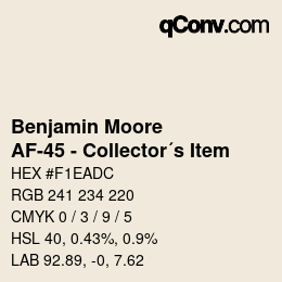 Code couleur: Benjamin Moore - AF-45 - Collector´s Item | qconv.com