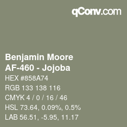 カラーコード: Benjamin Moore - AF-460 - Jojoba | qconv.com