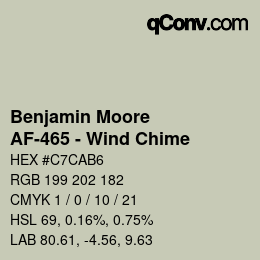 Code couleur: Benjamin Moore - AF-465 - Wind Chime | qconv.com
