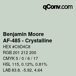 Código de color: Benjamin Moore - AF-485 - Crystalline | qconv.com