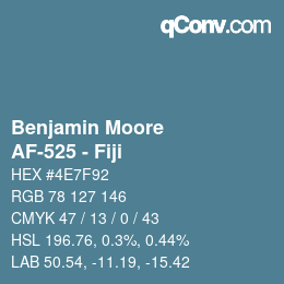 Farbcode: Benjamin Moore - AF-525 - Fiji | qconv.com