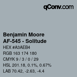 Código de color: Benjamin Moore - AF-545 - Solitude | qconv.com