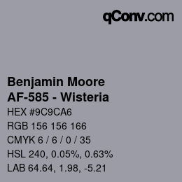 Farbcode: Benjamin Moore - AF-585 - Wisteria | qconv.com