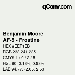 Código de color: Benjamin Moore - AF-5 - Frostine | qconv.com