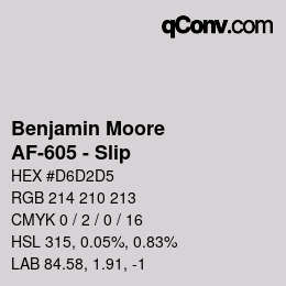 Farbcode: Benjamin Moore - AF-605 - Slip | qconv.com