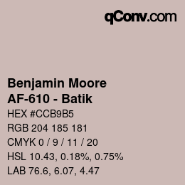 Farbcode: Benjamin Moore - AF-610 - Batik | qconv.com