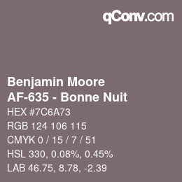 Color code: Benjamin Moore - AF-635 - Bonne Nuit | qconv.com