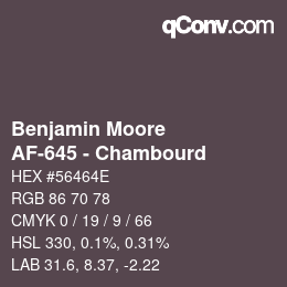 Código de color: Benjamin Moore - AF-645 - Chambourd | qconv.com