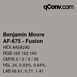 Código de color: Benjamin Moore - AF-675 - Fusion | qconv.com
