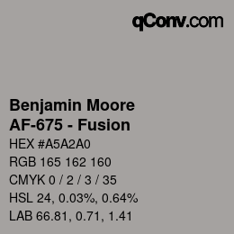 カラーコード: Benjamin Moore - AF-675 - Fusion | qconv.com