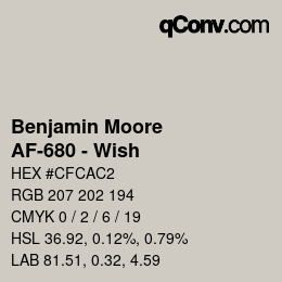 Farbcode: Benjamin Moore - AF-680 - Wish | qconv.com