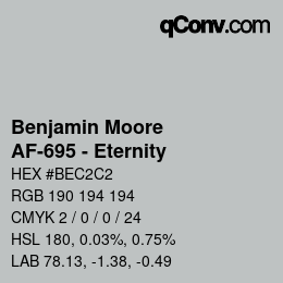 Code couleur: Benjamin Moore - AF-695 - Eternity | qconv.com