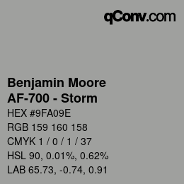 Color code: Benjamin Moore - AF-700 - Storm | qconv.com
