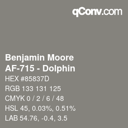 Color code: Benjamin Moore - AF-715 - Dolphin | qconv.com