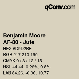 Farbcode: Benjamin Moore - AF-80 - Jute | qconv.com