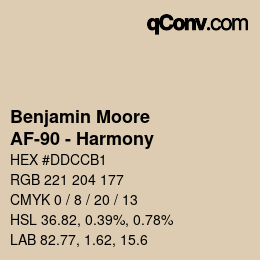 Farbcode: Benjamin Moore - AF-90 - Harmony | qconv.com