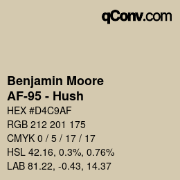 Farbcode: Benjamin Moore - AF-95 - Hush | qconv.com