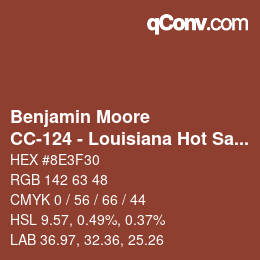 Farbcode: Benjamin Moore - CC-124 - Louisiana Hot Sauce | qconv.com