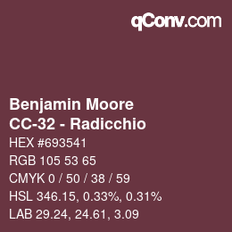 Código de color: Benjamin Moore - CC-32 - Radicchio | qconv.com