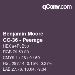 Code couleur: Benjamin Moore - CC-36 - Peerage | qconv.com