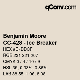 Color code: Benjamin Moore - CC-428 - Ice Breaker | qconv.com
