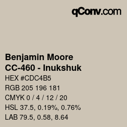 Color code: Benjamin Moore - CC-460 - Inukshuk | qconv.com