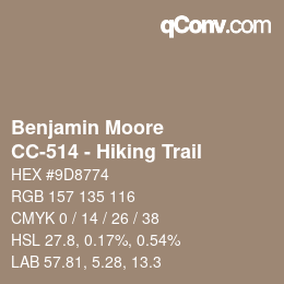 Color code: Benjamin Moore - CC-514 - Hiking Trail | qconv.com
