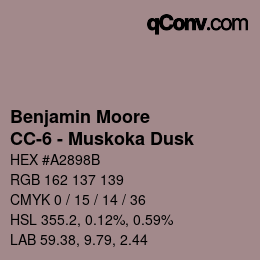 Color code: Benjamin Moore - CC-6 - Muskoka Dusk | qconv.com