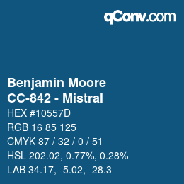 Farbcode: Benjamin Moore - CC-842 - Mistral | qconv.com