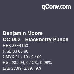 Farbcode: Benjamin Moore - CC-962 - Blackberry Punch | qconv.com