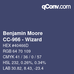 Code couleur: Benjamin Moore - CC-966 - Wizard | qconv.com