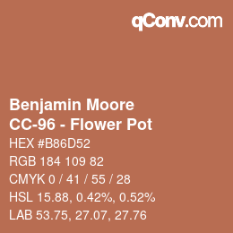 カラーコード: Benjamin Moore - CC-96 - Flower Pot | qconv.com